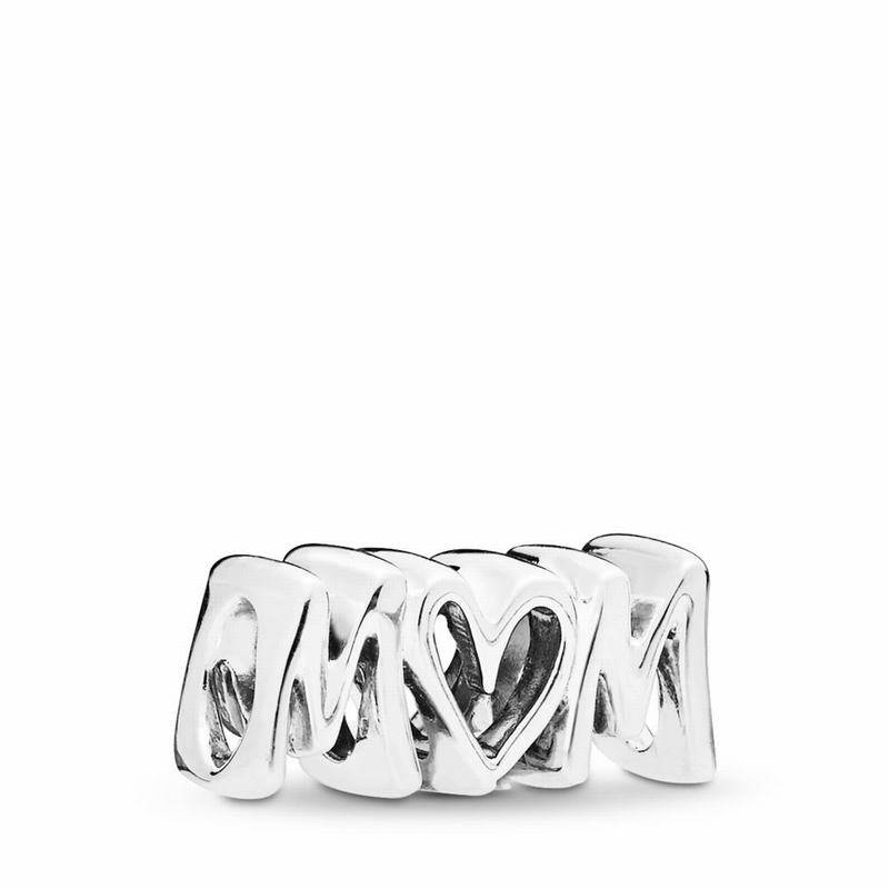 Pandora Mom Script Charm Silver Egypt RJ4620718
